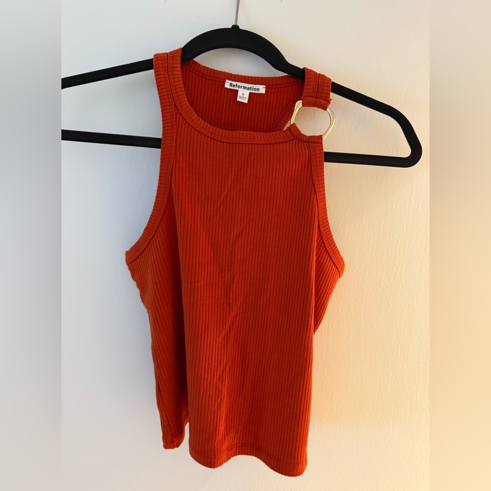 Reformation Burnt Orange Eddis Tank